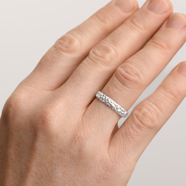 Zlaté svadobné obrúčky s atypickým povrchom Jane 153896