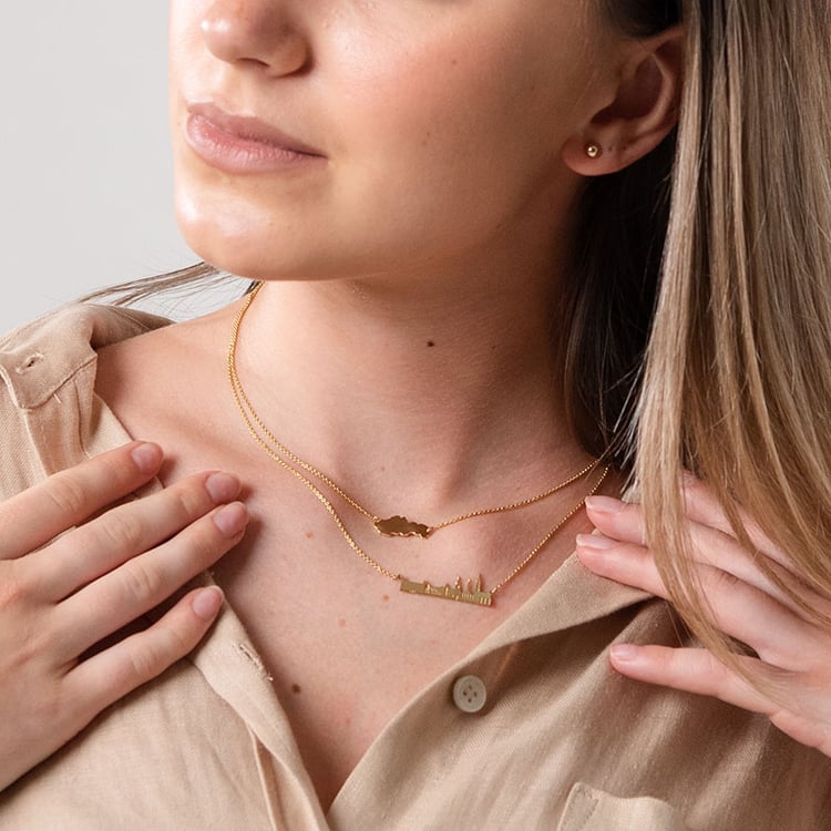 Strieborný náhrdelník Slovensko 107143