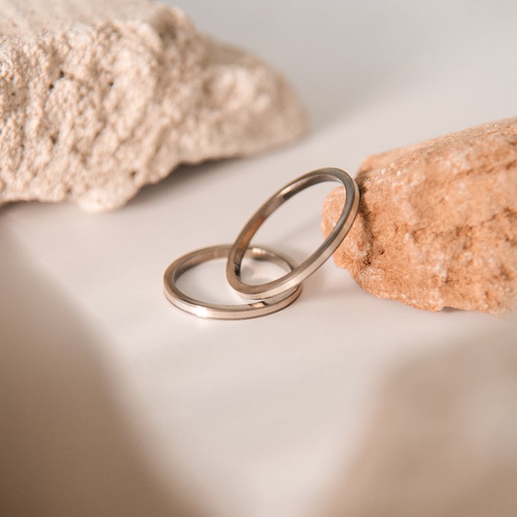 Snubné prstene z titánu a zlata Benitez 107538