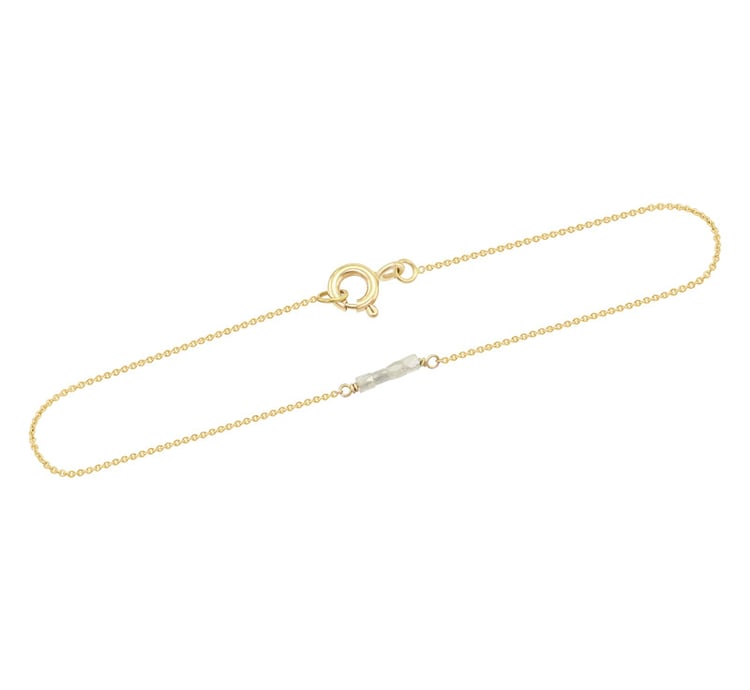 Zlatý náramok s diamantovými korálkami 37822