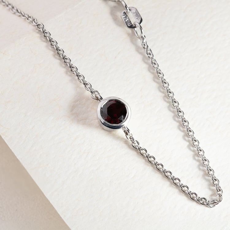 Strieborný náramok s granátom Rollie 147946