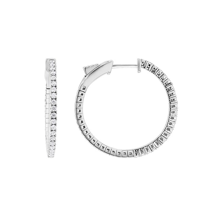 Zlaté flexi kruhové náušnice s diamantmi Tomlin