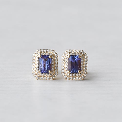 Tanzanitové náušnice s diamantmi Valentina