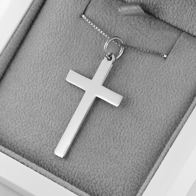 Strieborný prívesok križík 47588