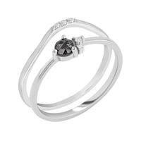 Set prsteňov so salt and pepper diamantom Aghate