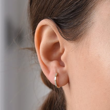 Kruhové náušnice s diamantmi Iker