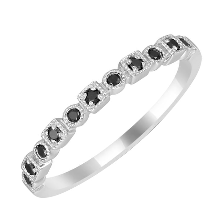 Eternity prsteň zo zlata s čiernymi diamantmi