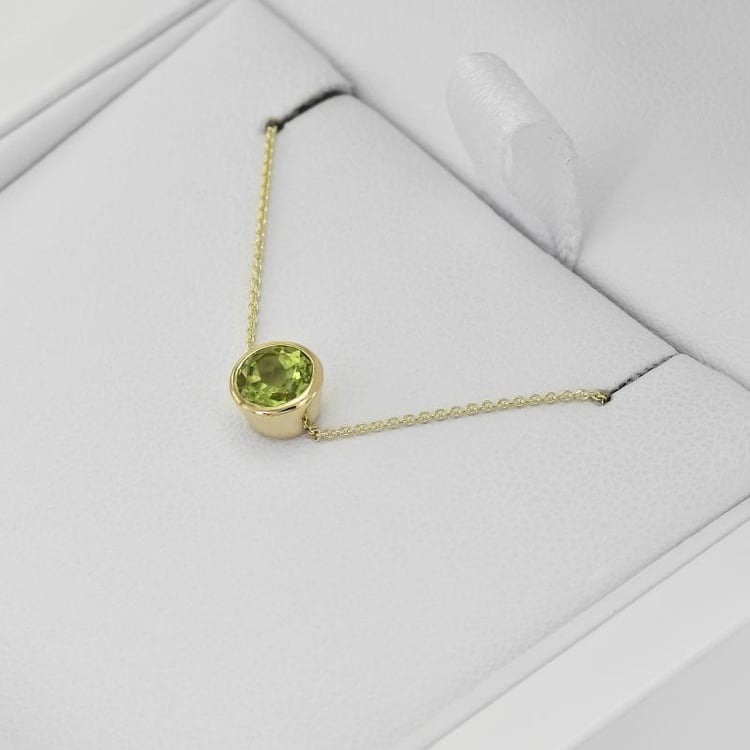 Strieborný náramok s olivínom Rollie 103143