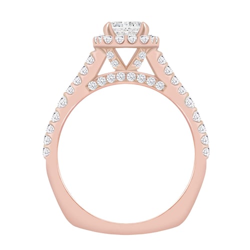 Zásnubný halo prsteň posiaty diamantmi Malia