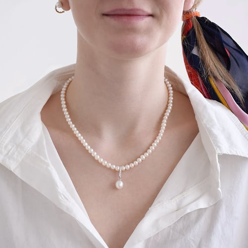Perlový náhrdelník s diamantmi Julienne