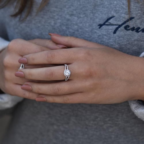 Halo zásnubný prsteň s lab-grown diamantmi Jevelline
