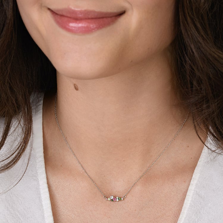 Náhrdelník s pastelovými drahokamami Kianna 160723