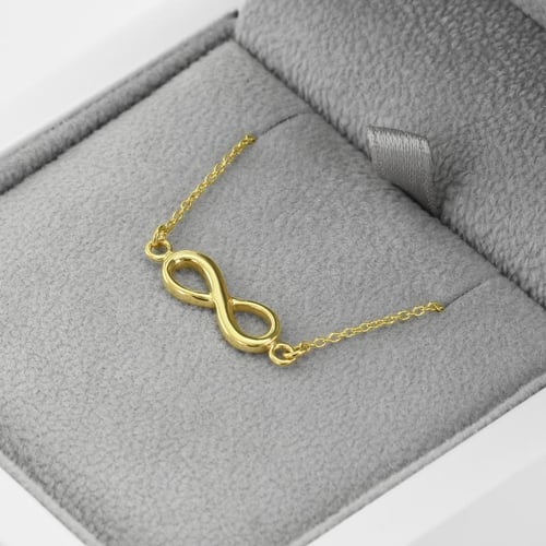 Zlatý fashion set šperkov s motívom nekonečna Infinity