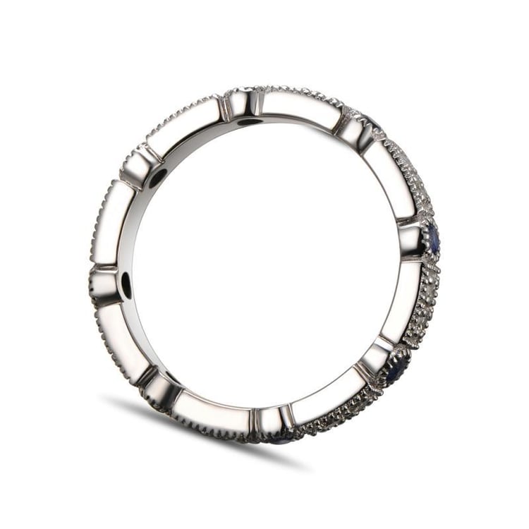 Prsteň zo zlata so zafírmi 9510