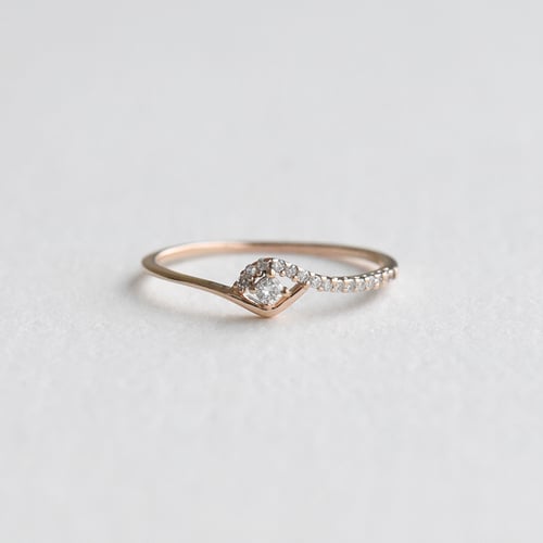 Zlatý zásnubný prsteň s lab-grown diamantmi Laurena
