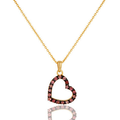 Pazlátený srdiečkový náhrdelník Marli