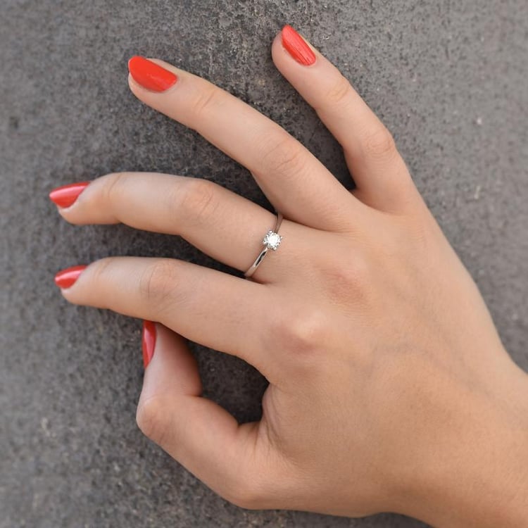 Platinový zásnubný prsteň 24259