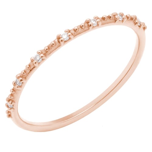 Minimalistický prsteň s diamantmi Tess