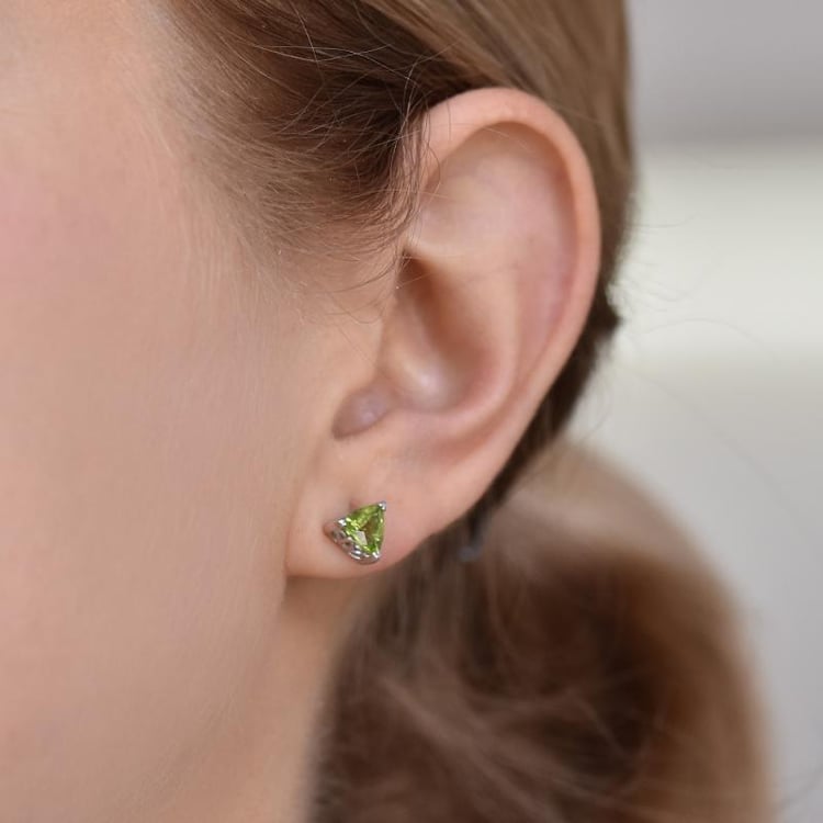 Náušnice s olivínmi 25766