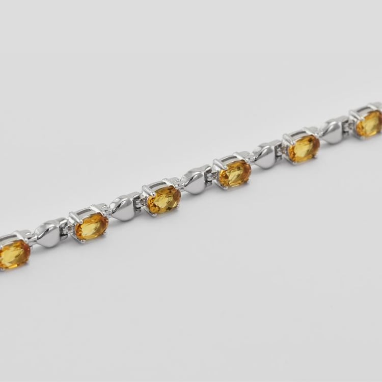 Strieborný náramok s citrínmi 36926