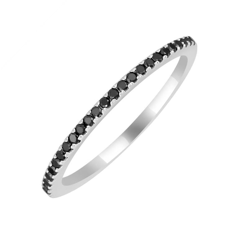 Eternity prsteň zo zlata s čiernymi diamantmi