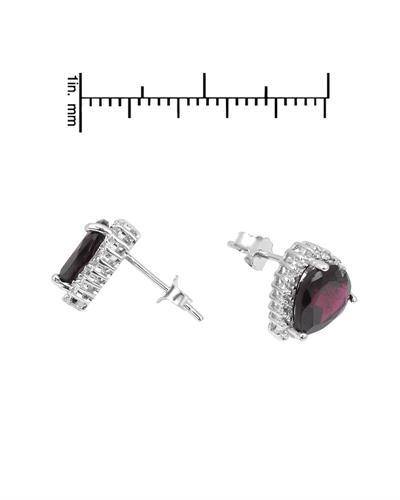 Strieborné náušnice s granátmi 1609