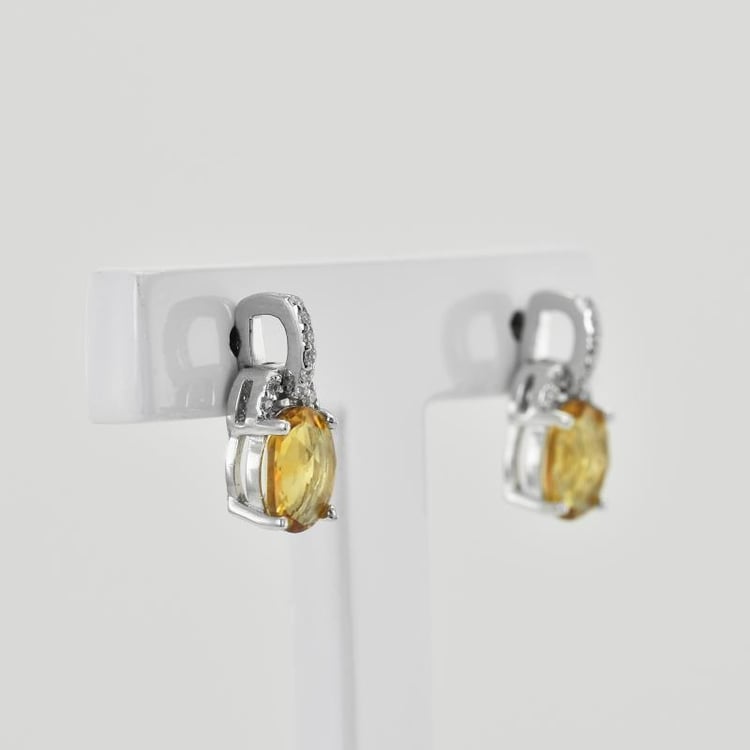 Náušnice s citrínmi 36442