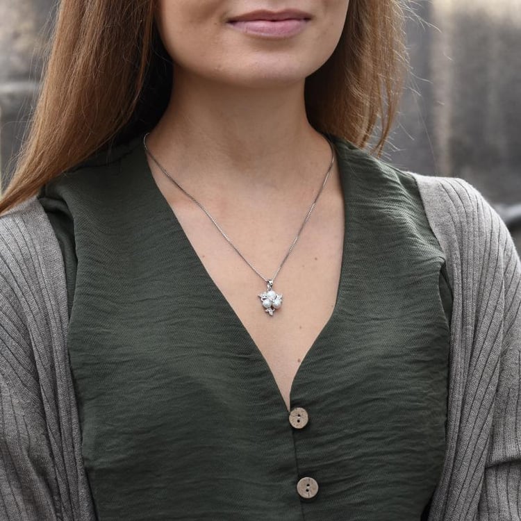 Stříbrný perlový náhrdelník Ayax 49151