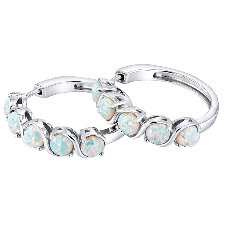 Strieborné náušnice s opálmi 34886