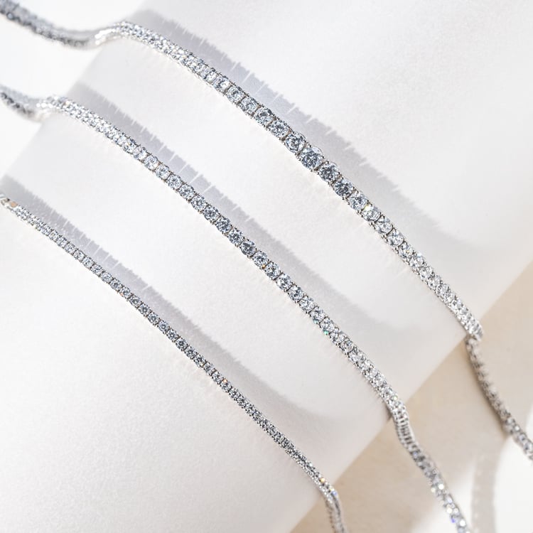 Zlatý tenisový náhrdelník s diamantmi Austin 141094