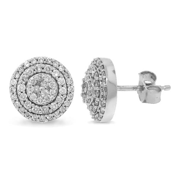 Diamantové zlaté náušnice