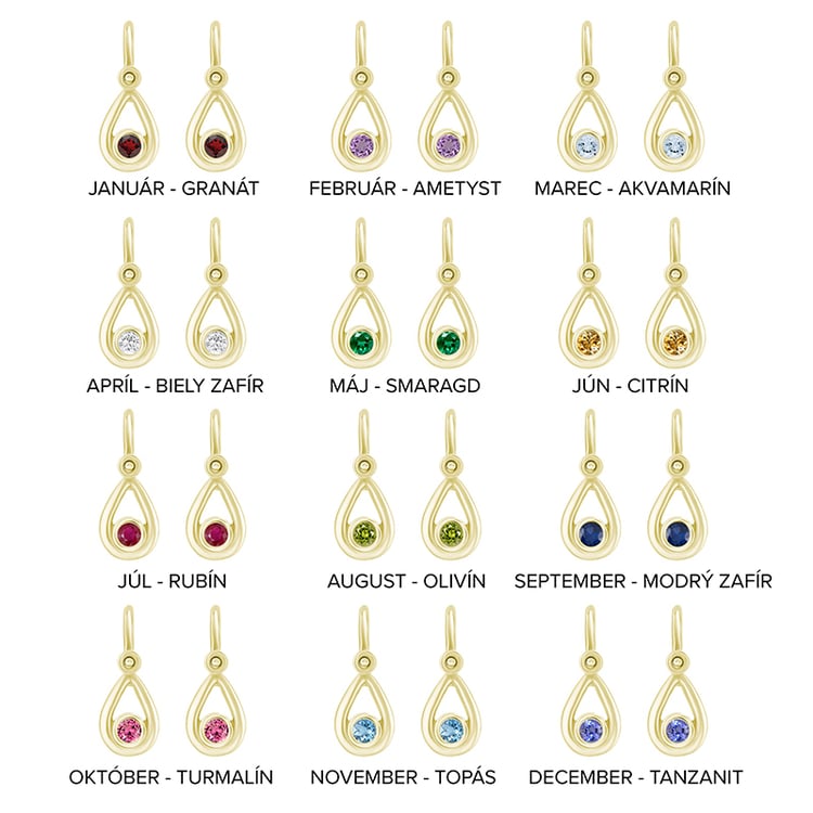 Náušnice slzy 74462