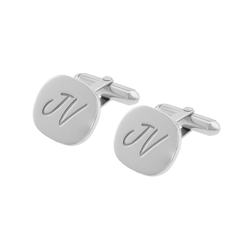 Strieborné manžetové gombíky s gravírom Vito