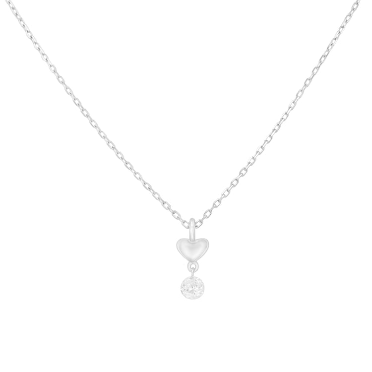 Romantický prívesok z bieleho zlata