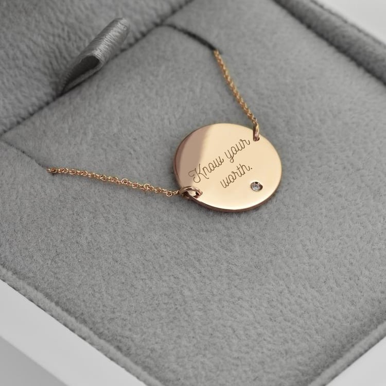 Zlatý náramok s diamantom a gravírovaním podľa vašej voľby Okira 115176