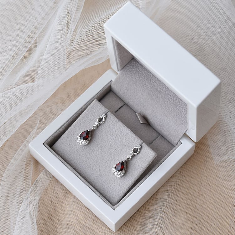 Náušnice s granátmi 67187