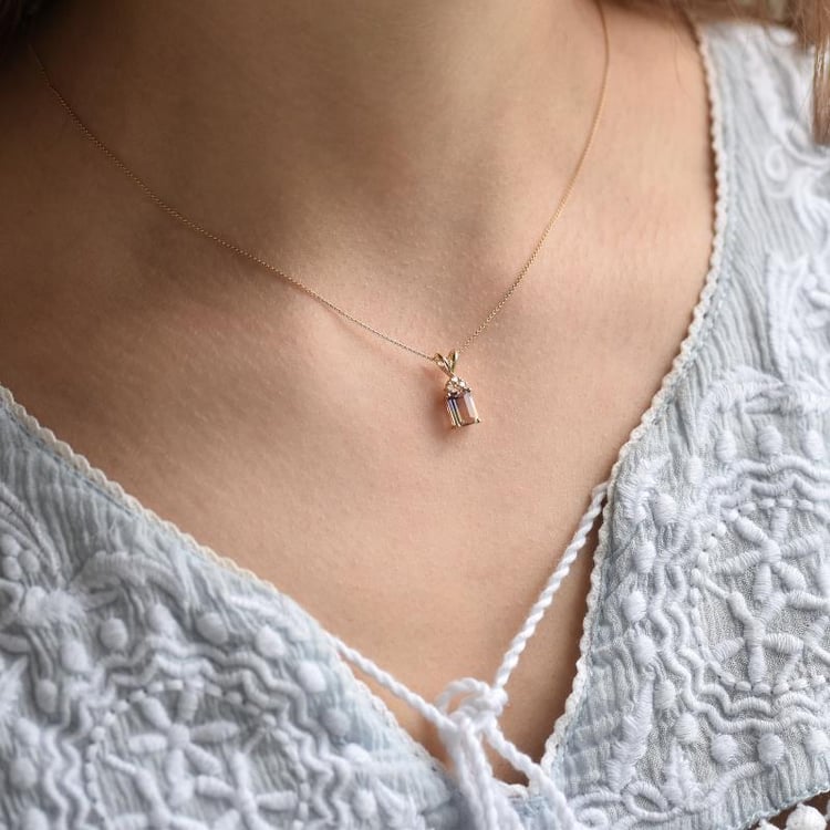 Ametrínový náhrdelník s diamantmi 41602