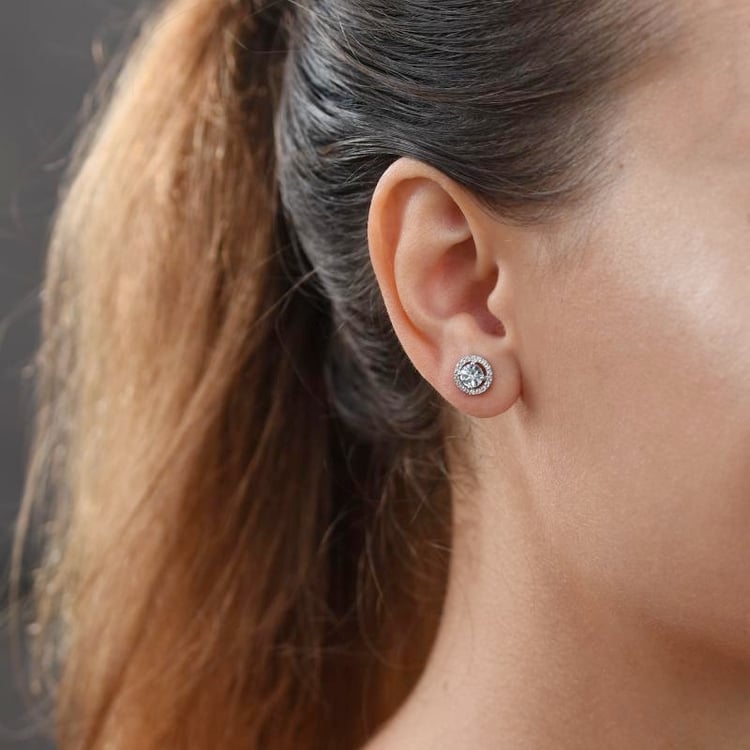 Náušnice s akvamarínmi 107006