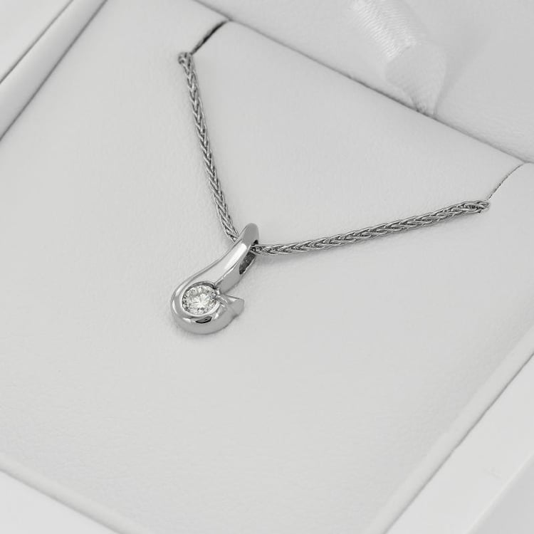 Platinový náhrdelník s diamantom Cheryth 35980