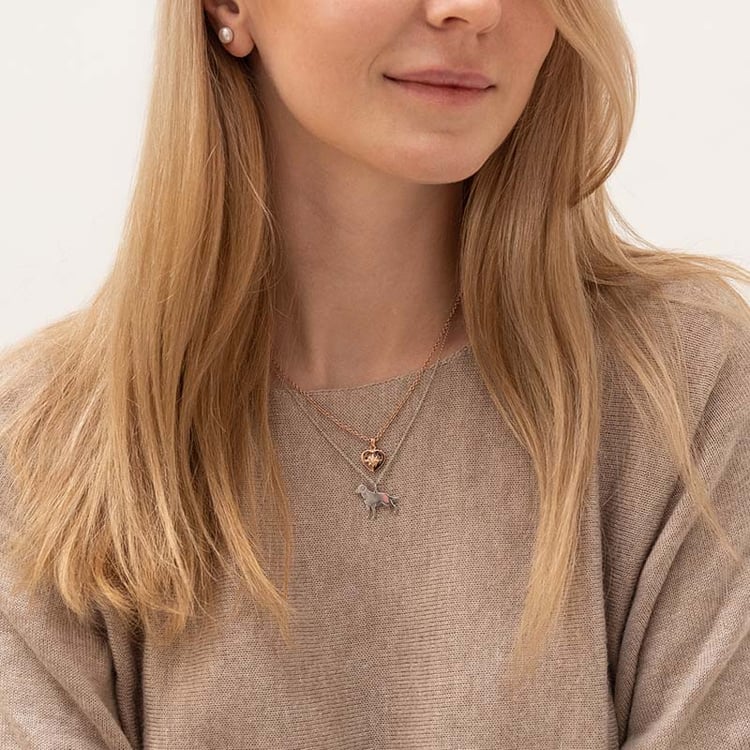 Strieborný prívesok v tvare psa s gravírom Labrador Retriever 98613