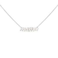 Strieborný náhrdelník s nápisom Mama