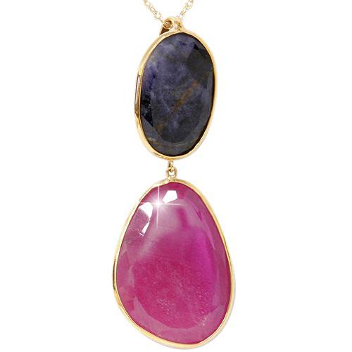 Zlatý náhrdelník so zafírmi