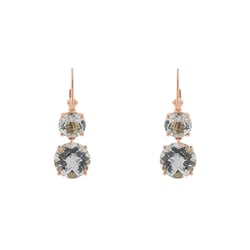 Zlaté visiace náušnice s ametystmi Gawal