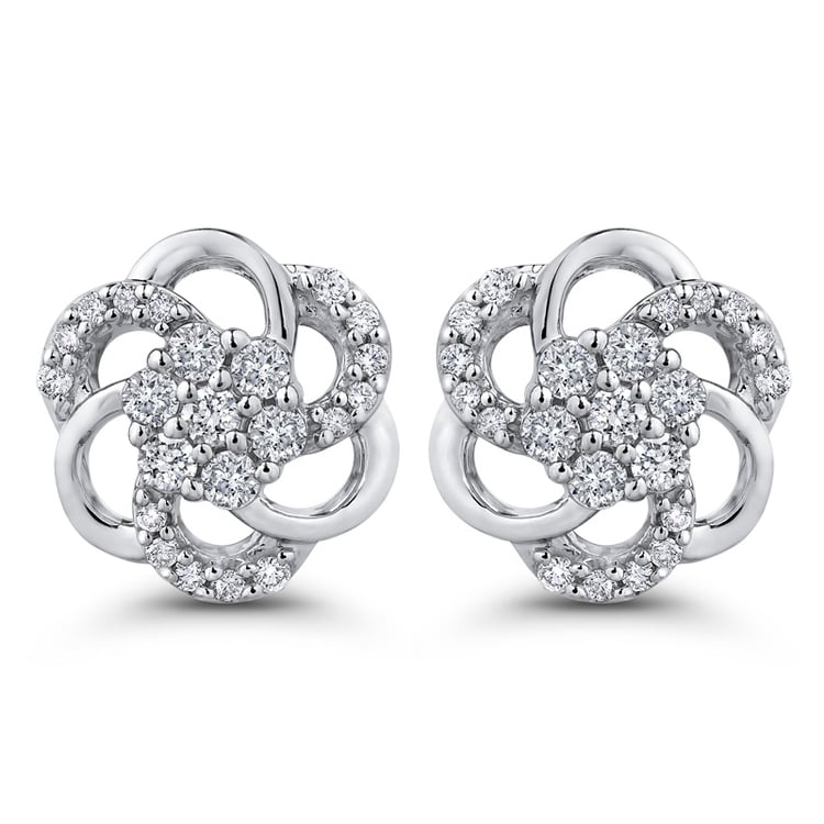 Zlaté diamantové náušnice