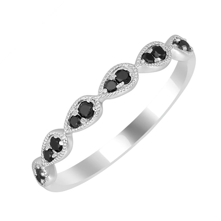 Eternity prsteň zo zlata s čiernymi diamantmi