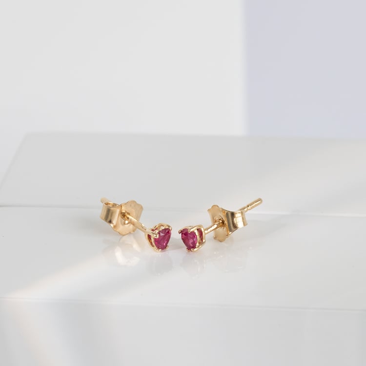 Kolekcia šperkov s rubínovými srdiečkami Ameena 124554