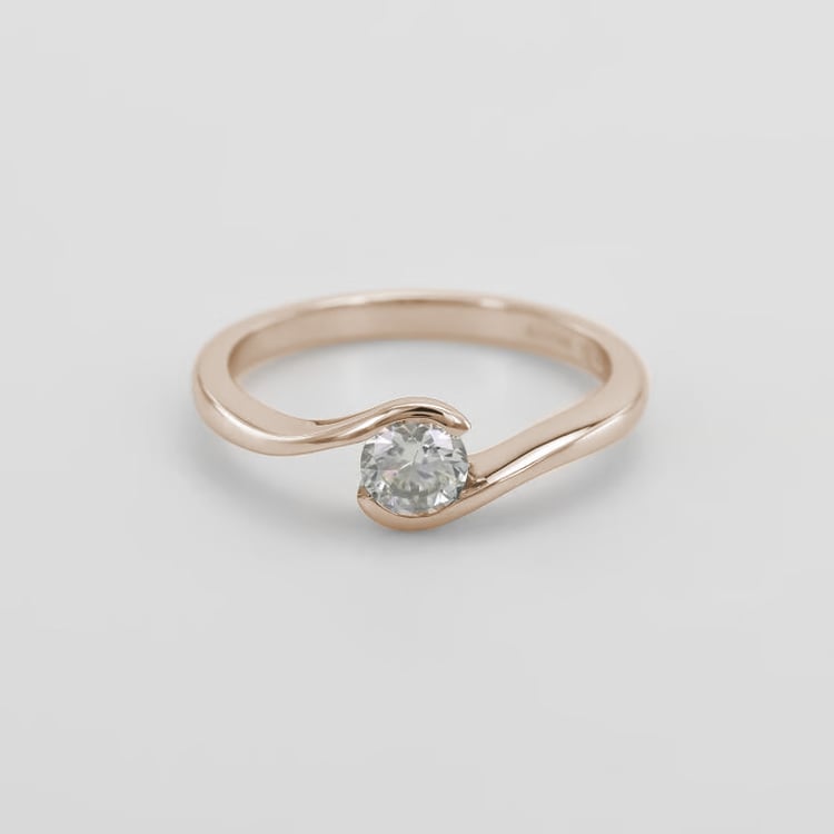 Zásnubný prsteň zo zlata v orieškové farbe s lab-grown diamantom Saffar 165167