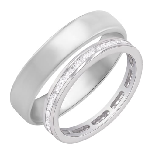 Eternity obrúčka s lab-grown diamantmi a komfortný prsteň Teppo