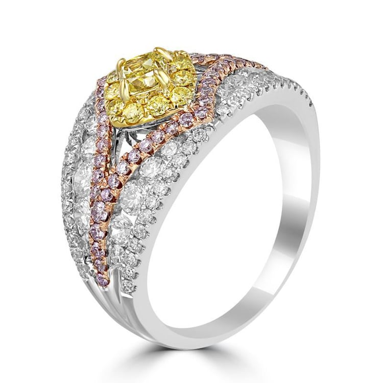 Prsteň zo žltými diamantmi 55911