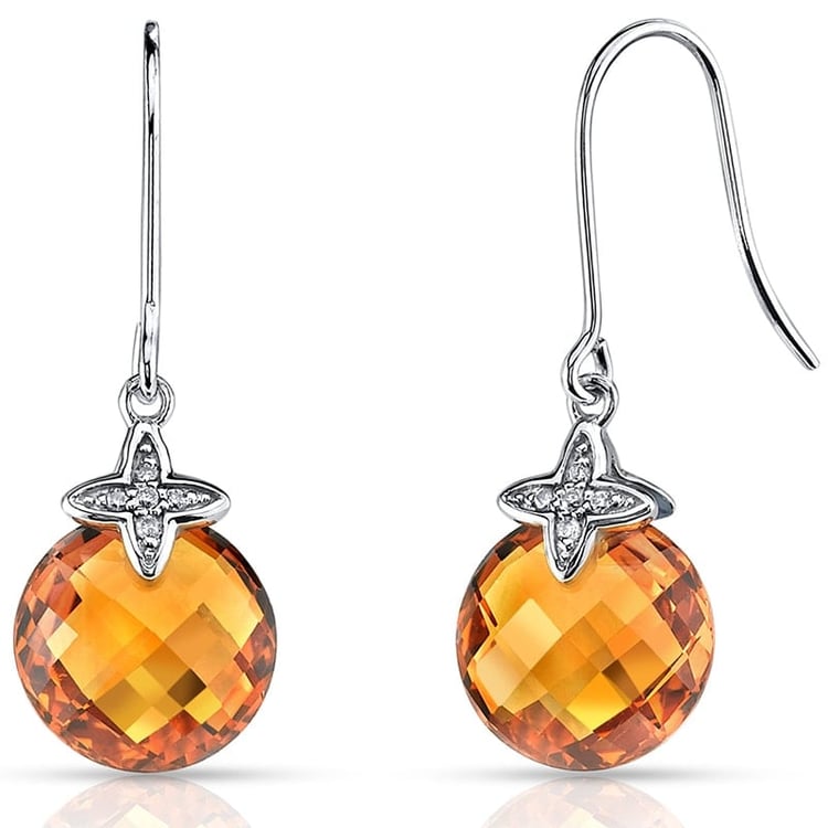 Citrínové náušnice zo zlata 28447